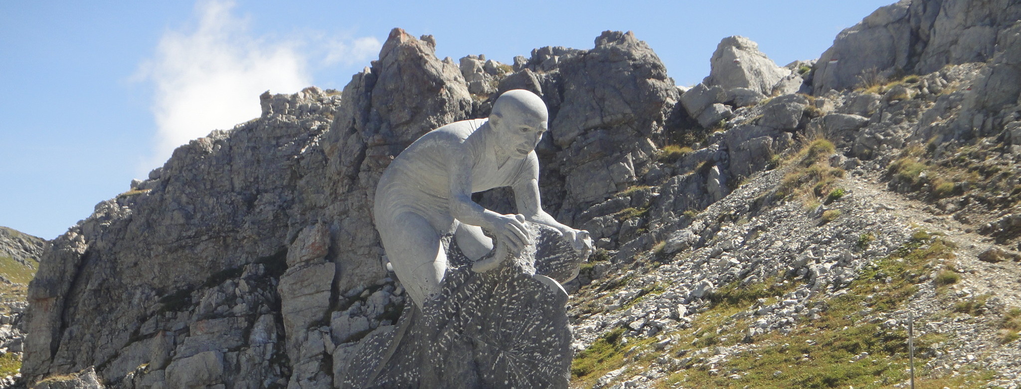 Pantani-Denkmal am Colle dei Morti.